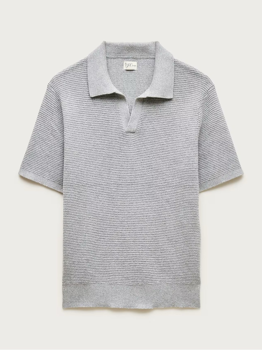 J. Crew Men's Light Gray Knit Polo - Picture 4 of 4